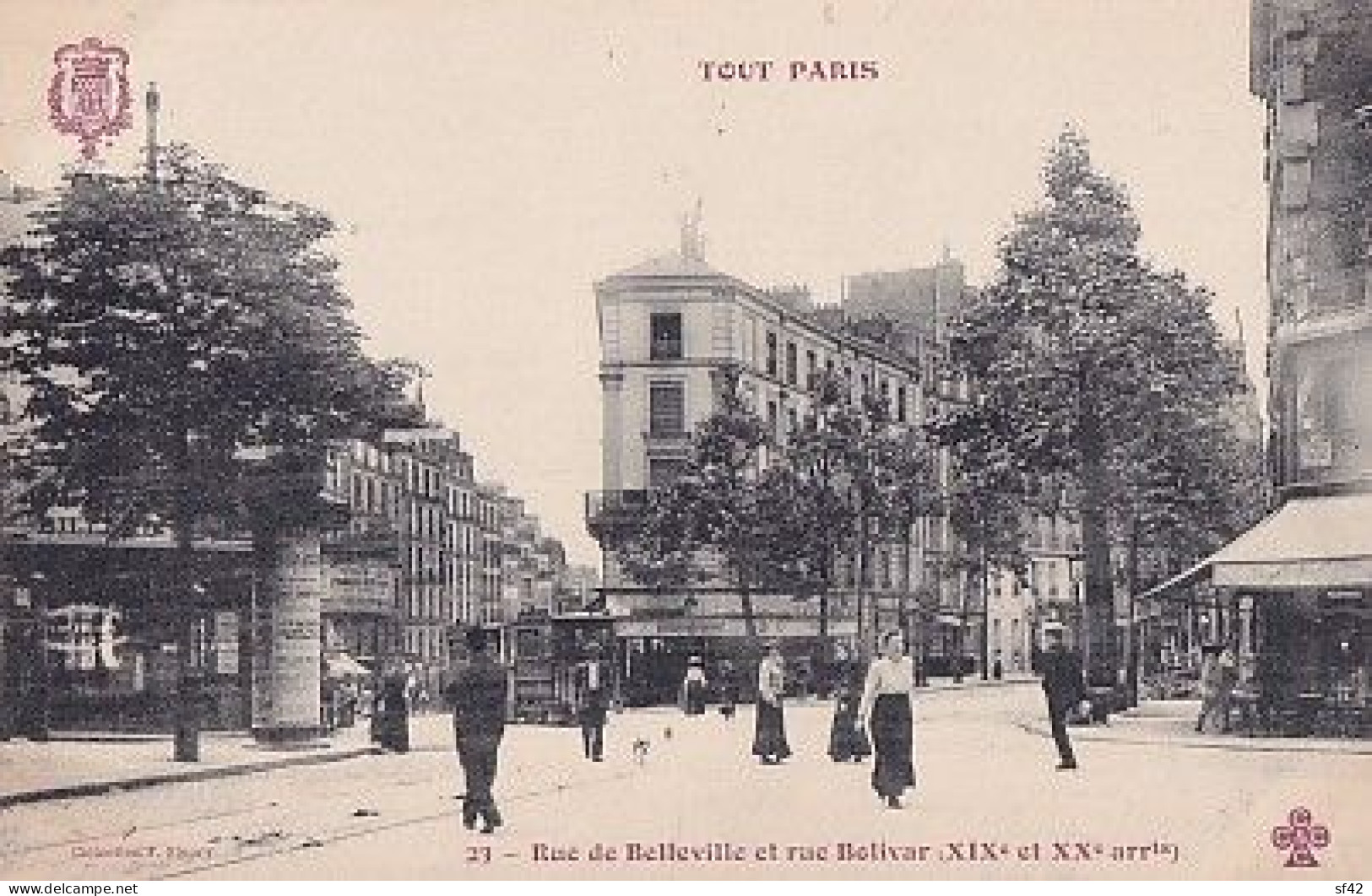 TOUT PARIS         RUE DE BELLEVILLE ET RUE BOLIVAR - Arrondissement: 20