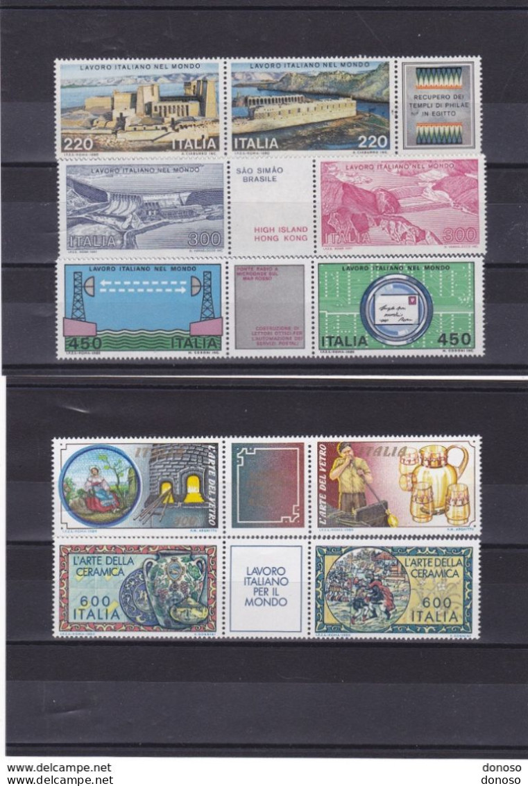 ITALIE 1980-1989 Réalisations Italiennes Dans Le Monde I-X Yvert NEUF** MNH - 1971-80: Nieuw/plakker