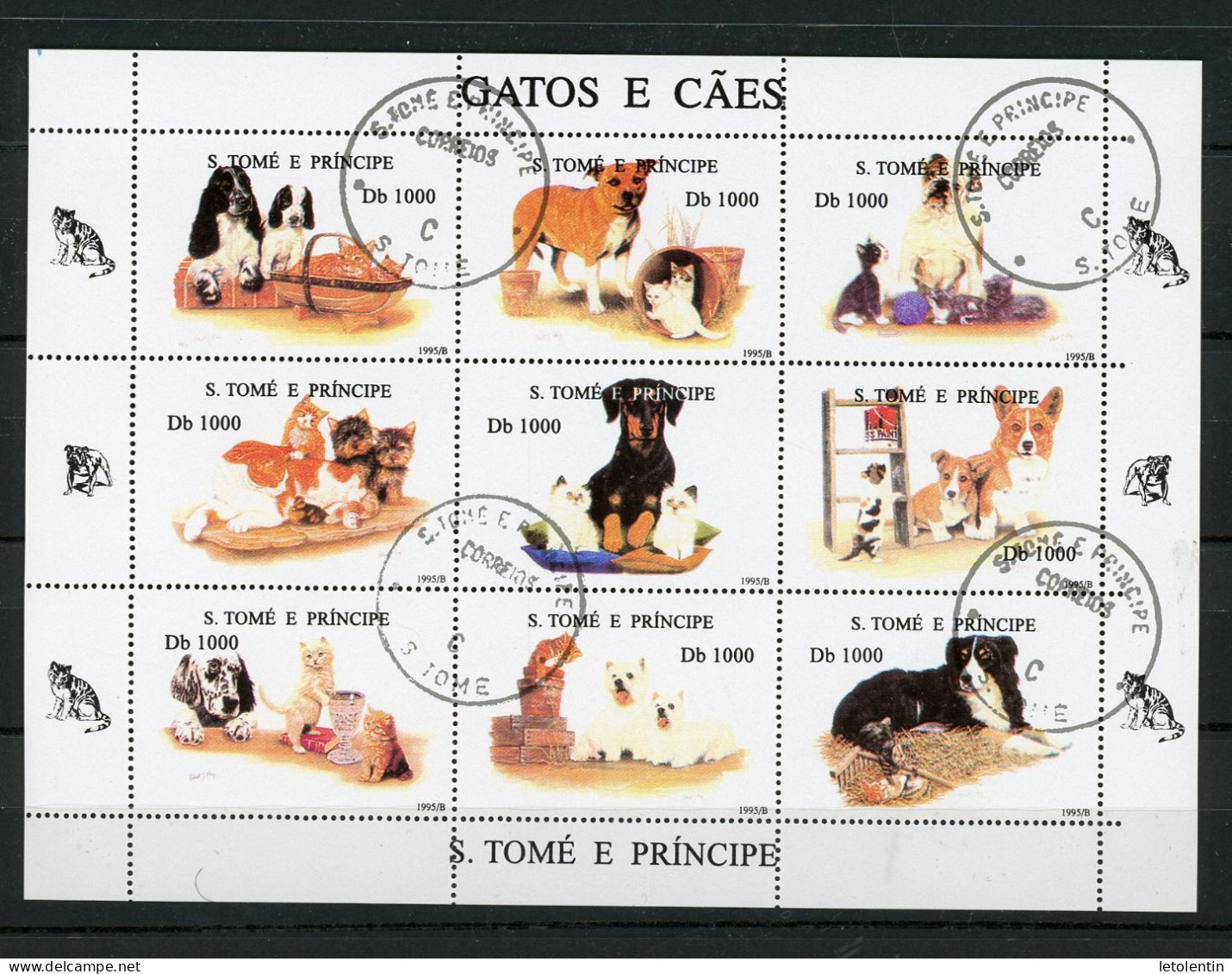 SAO TOME ET PRINCIPE: -  CHIENS -  N° Yvert 1264BD/1264BM Obli. - Sao Tome And Principe