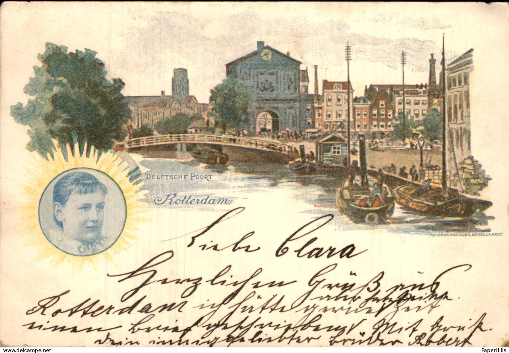 Rotterdam - Litho - 1898 - Delftsche Poort - Sonstige & Ohne Zuordnung