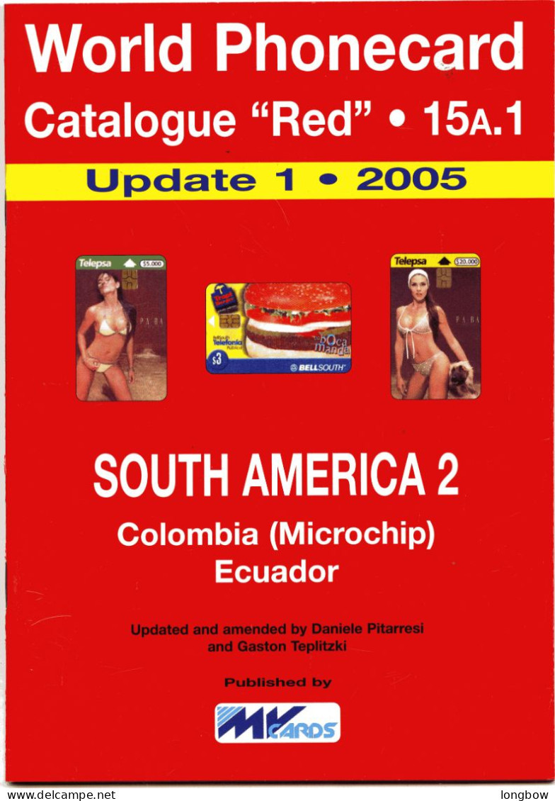 Word Phonecard Catalogue Red  N°15A - South America 2 - Kataloge & CDs