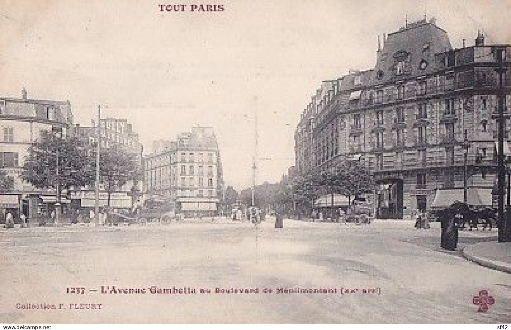 TOUT PARIS      AVENUE   GAMBETTA AU BOULEVARD DE MENILMONTANT - Arrondissement: 20