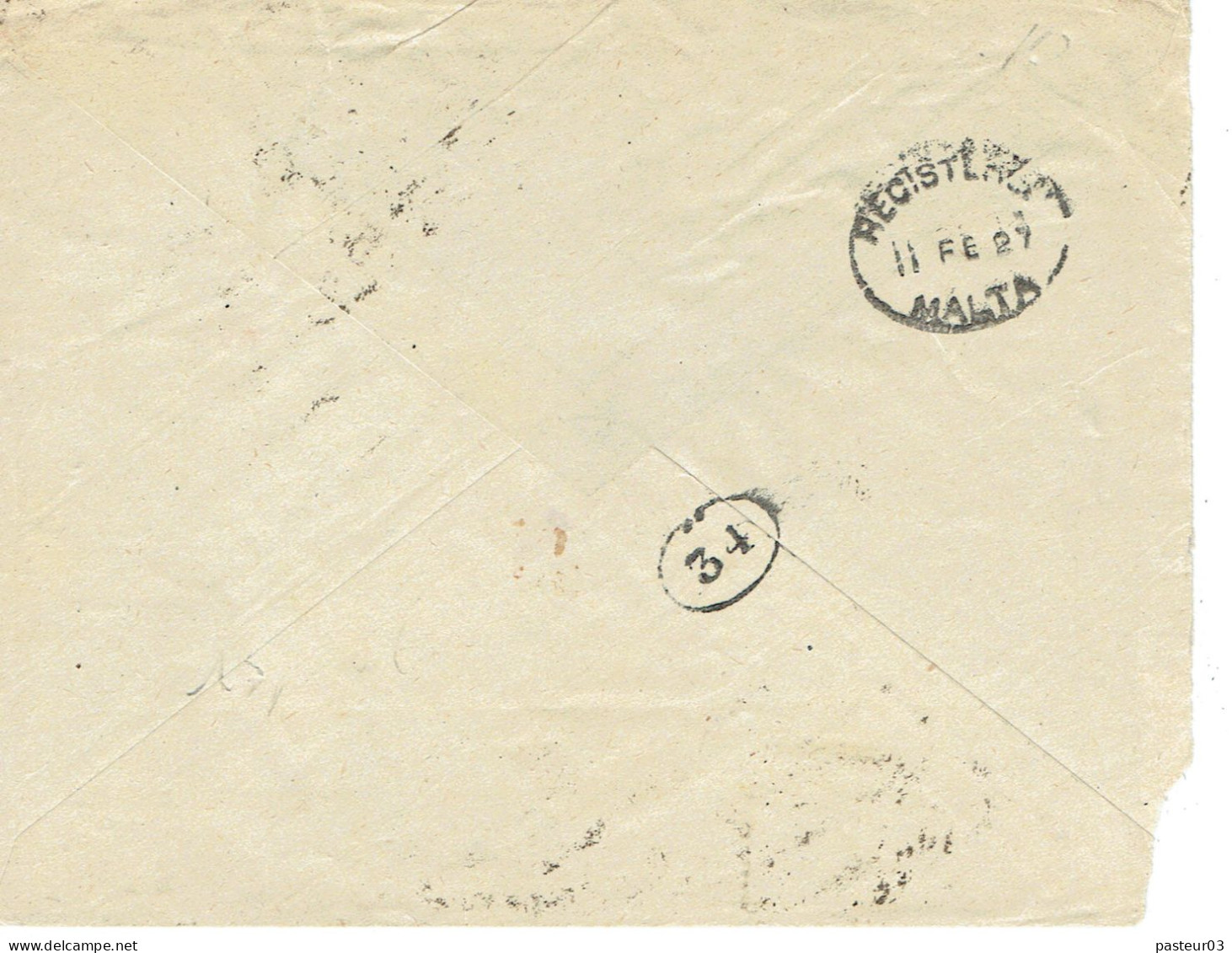 Tarifs Postaux Etranger Du 01-08-1926 (59) Pasteur N° 21 50 C.sur 75 C. X 3 + Pasteur N° 177 75 C. X 2 Lettre Recommanrd - 1922-26 Pasteur