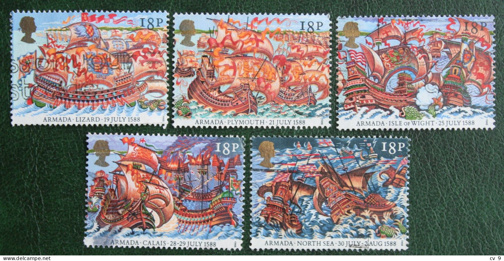 Spanish Armada Boat Ship Shiff (Mi 1155-1159) 1988 Used Gebruikt Oblitere ENGLAND GRANDE-BRETAGNE GB GREAT BRITAIN - Used Stamps