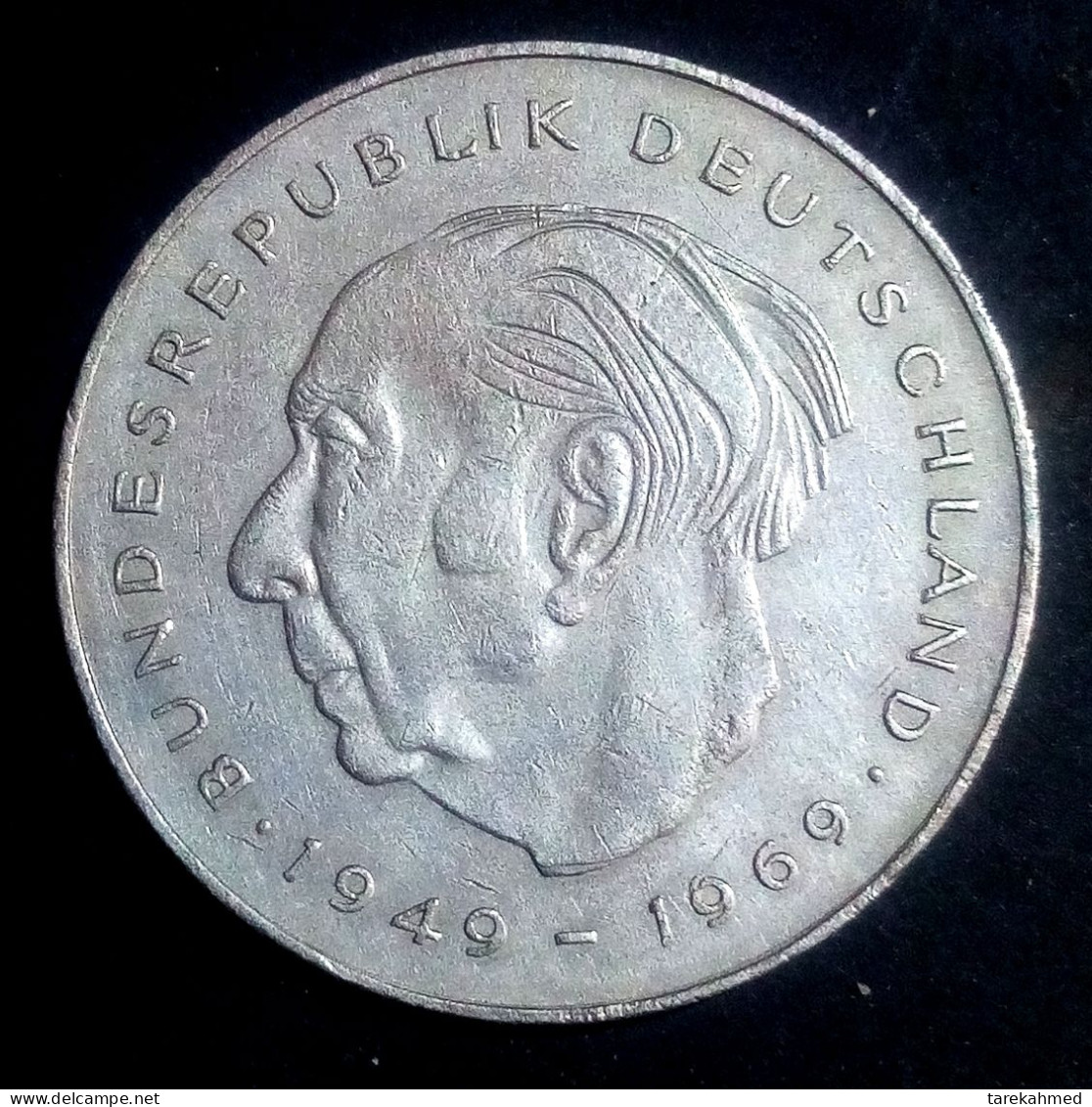 GERMANY, 2 MARK, 1979 J, Karlsruhe, THEODOR HEUSS, KM#124 ، Agouz - 2 Mark