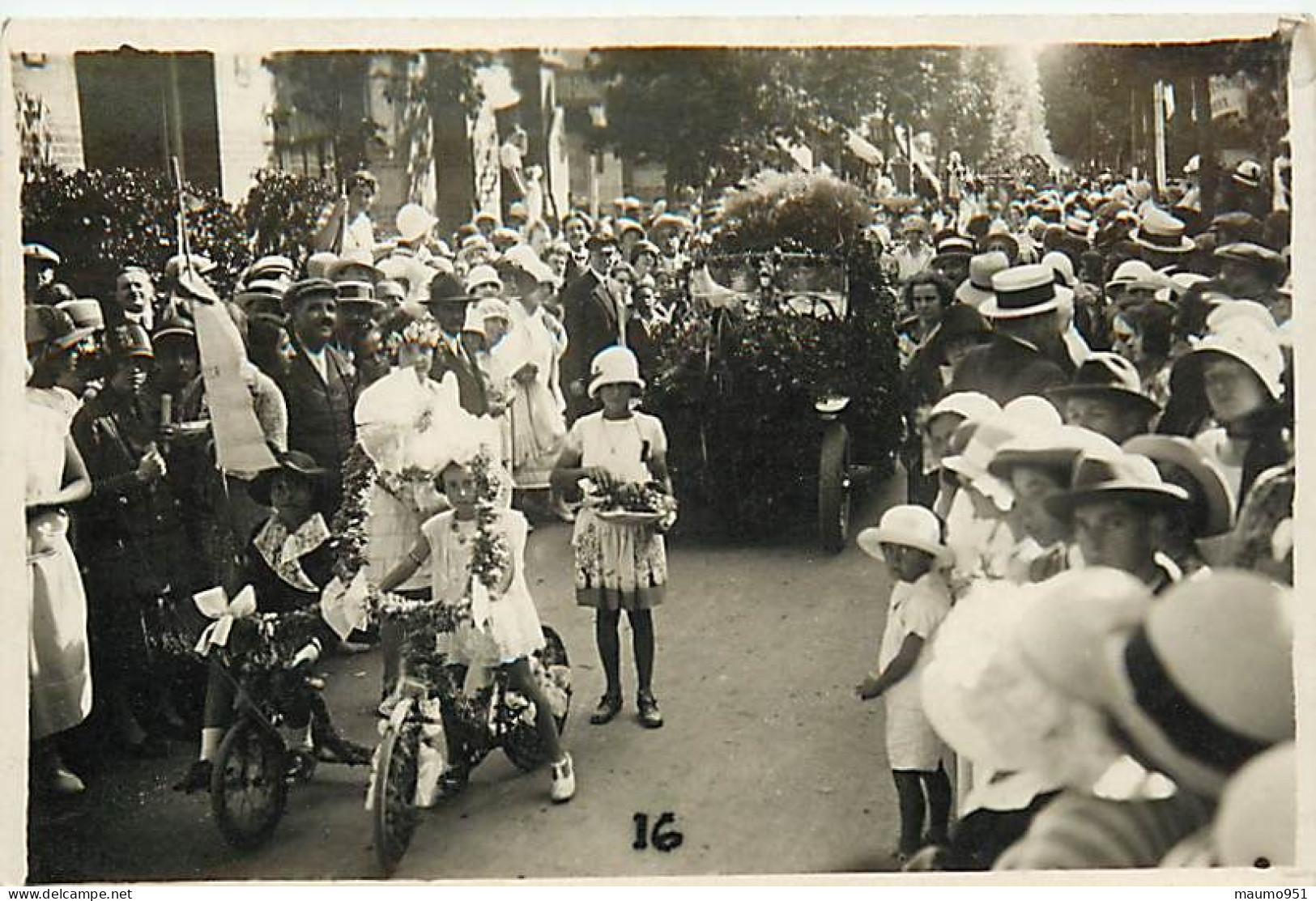 14  RIVA BELLA -  CARTE PHOTO - SOUVENIR DU CORSO FLEURI LE 15 AOUT 1921 - Riva Bella