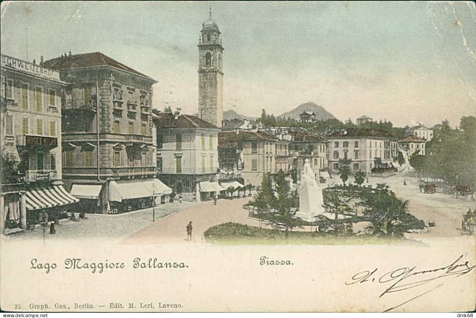 PALLANZA ( VERBANIA ) LA PIAZZA - EDIZIONE M. LERI - SPEDITA 1905 (20470) - Verbania