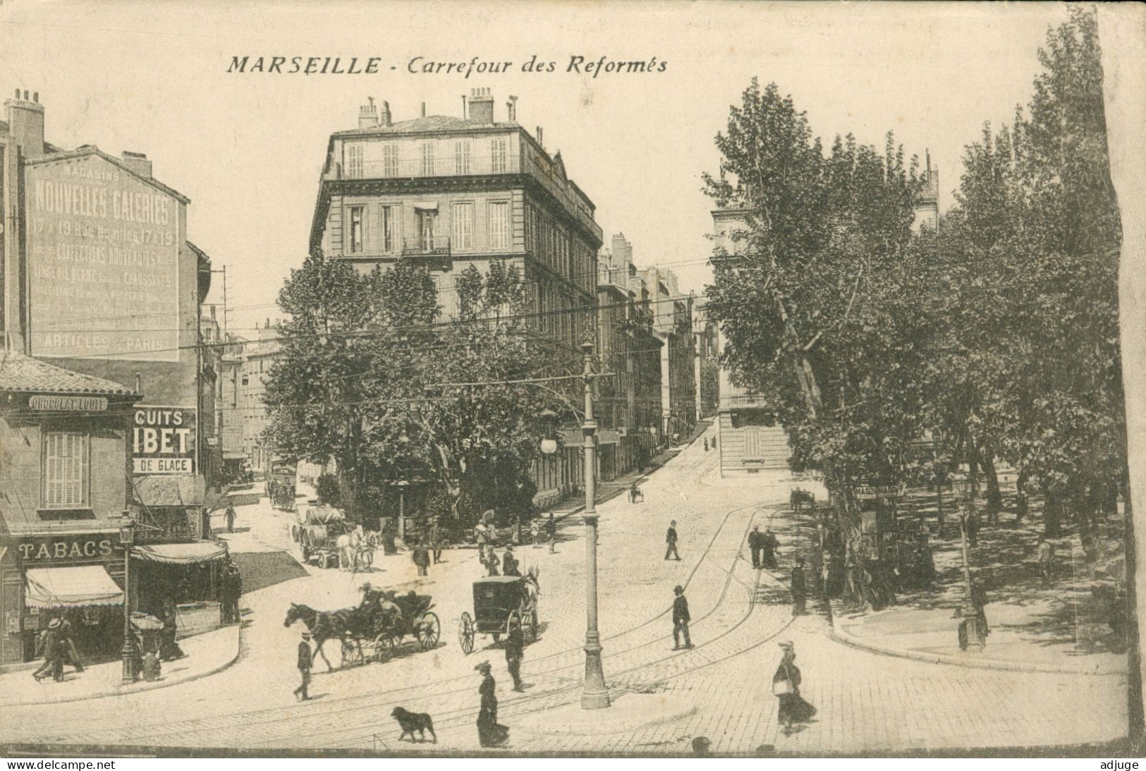 CPA-13- Marseille - Carrefour Des Réformés - Franchise Militaire *2 Scans - Bahnhof, Belle De Mai, Plombières
