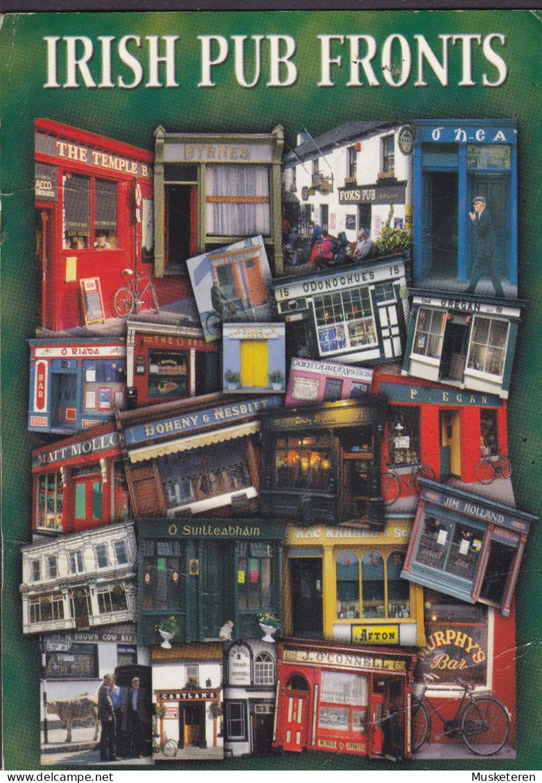 Ireland PPC Irish Pub Fronts PRIORITY Aerphost Label 1985 To Denmark (2 Scans) - Covers & Documents
