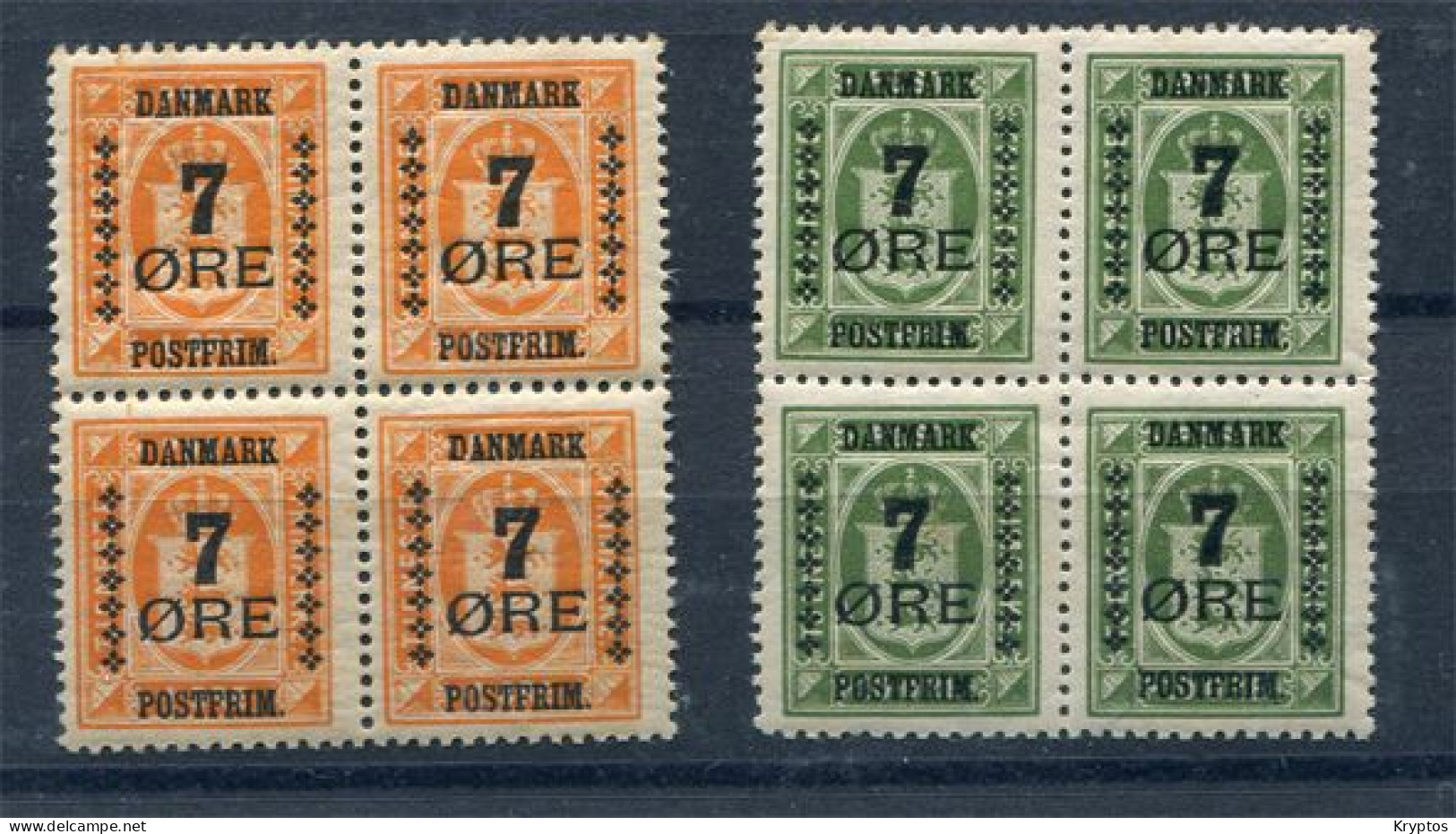 Denmark 1926. 2 Blocks Of 4 - MINT (MNH)** - Ungebraucht