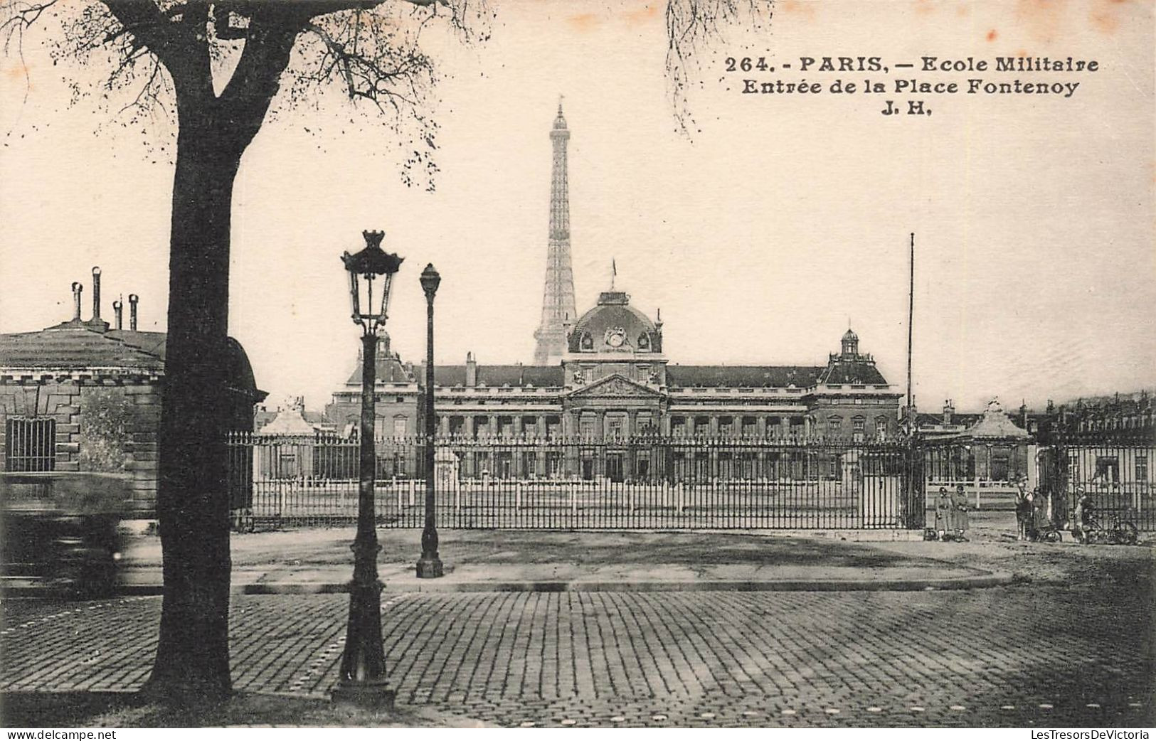 FRANCE - Paris - Ecole Militaire - Entrée De La Place Fontenoy J H - Vue Face à L'entrée - Carte Postale Ancienne - Enseignement, Ecoles Et Universités