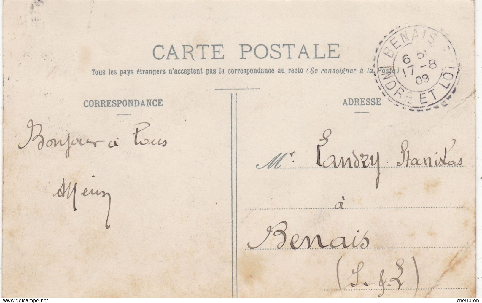 44. SAINT NAZAIRE. CPA . L'ESTACADE A L'ENTREE DU PORT. ANIMATION. ANNEE 1909 + TEXTE - Saint Nazaire