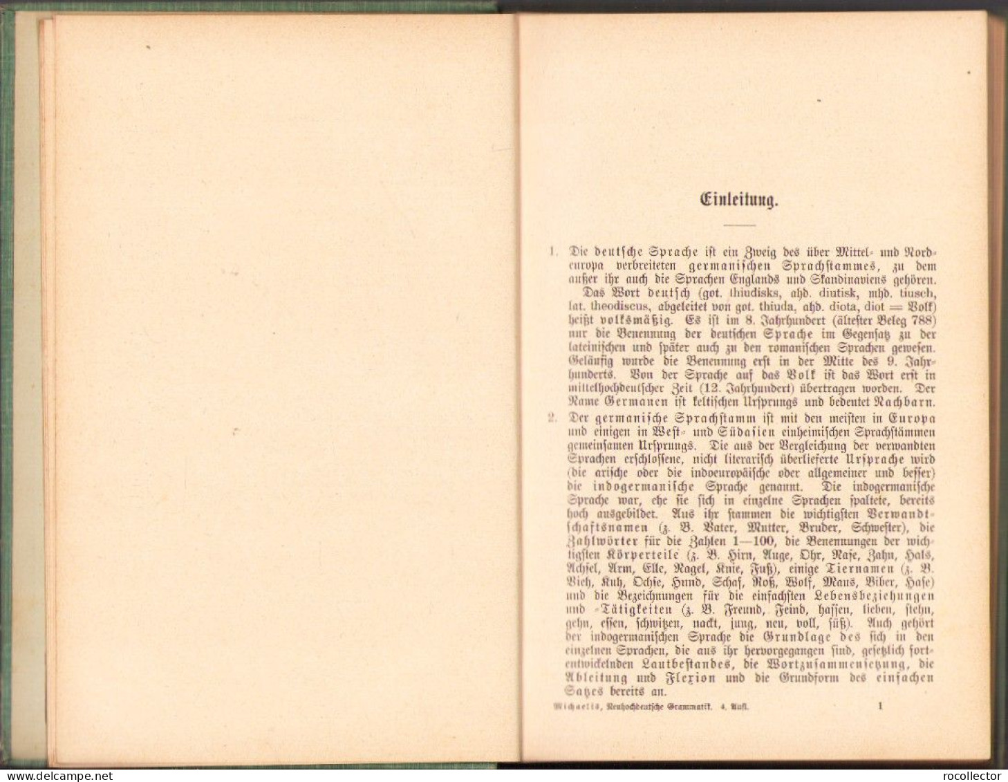 Neuhochdeutsche Grammatik Für Höhere Schulen Von Carl Michaelis 1908 C3938N - Alte Bücher