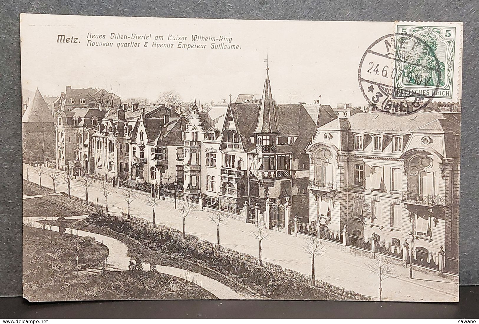 METZ , NOUVEAU QUARTIER & AVENUE EMPEREUR GUILLAUME , L24A - Metz