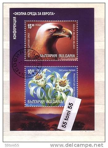 1995 Nature- EUROPA (Eagle/Royal) S/S- Used/oblitere (O) BULGARIA / Bulgarie - Blocks & Sheetlets