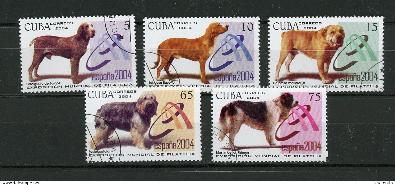 CUBA -  CHIENS  N°Yt 4162/4166 Obli. - Used Stamps