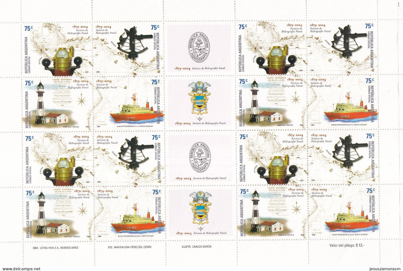 Argentina Nº 2452 Al 2455 En Hoja De 4 Series - Unused Stamps