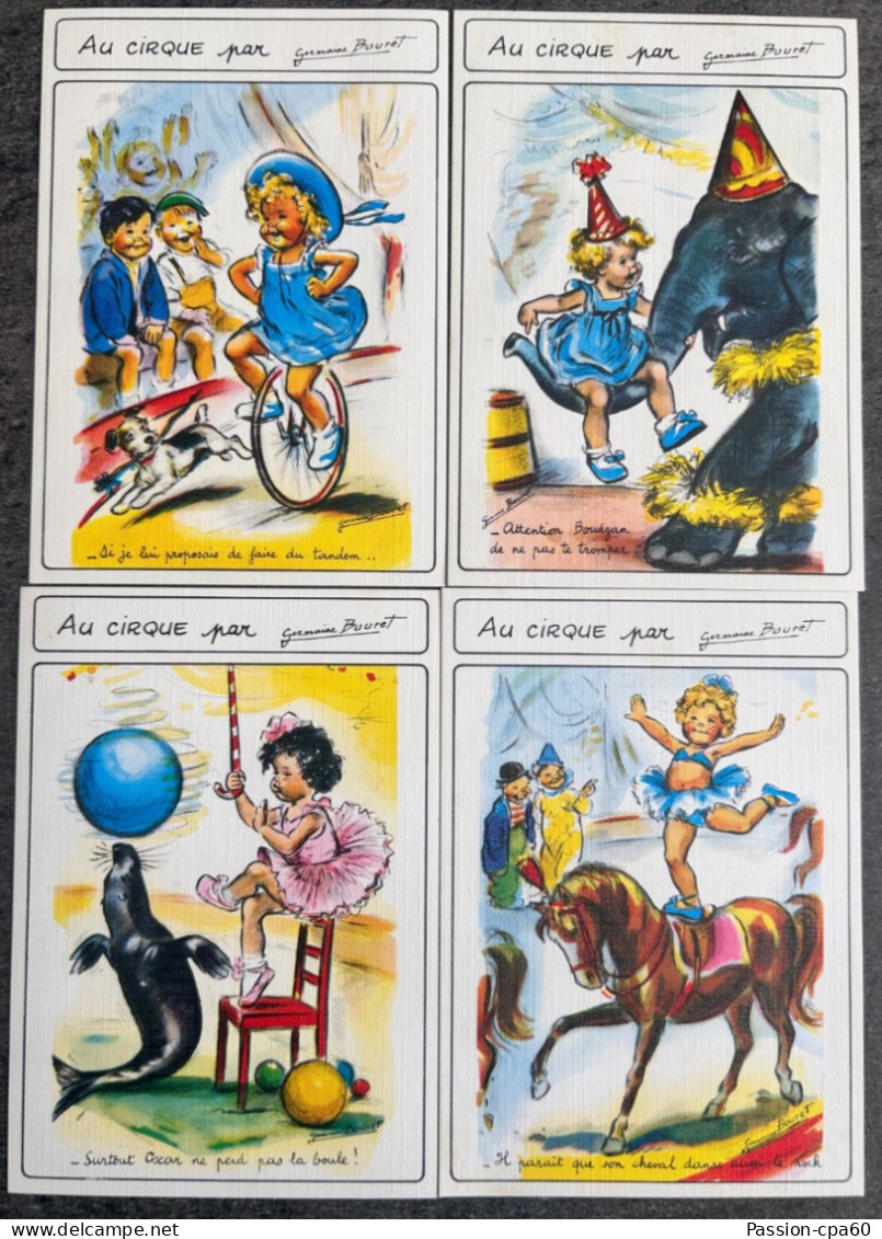 Beau Lot De 12 Cartes Postales Anciennes Germaine Bouret. - Bouret, Germaine