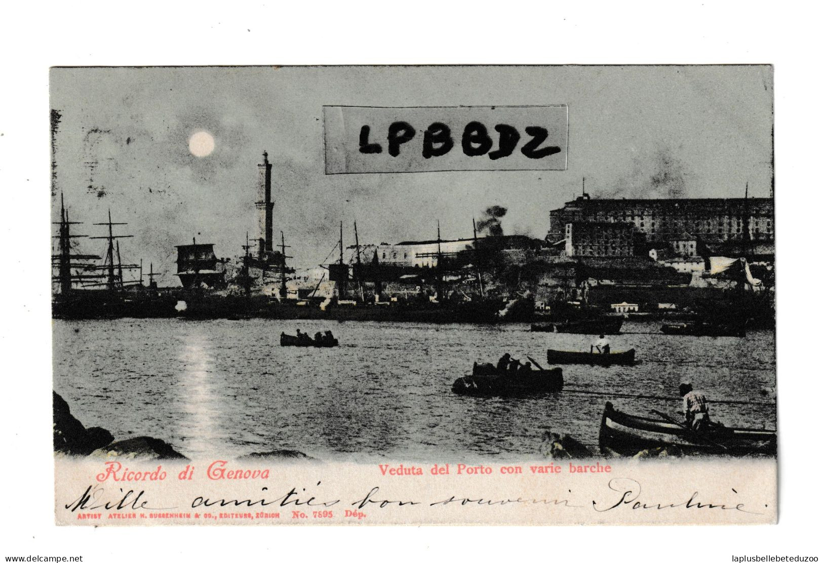 CPA - ITALIE - LIGURIA - GENOVA - Ricordo - Veduta Del Porto Con Varie Barche - 1903 - Pas Courant - Genova (Genoa)