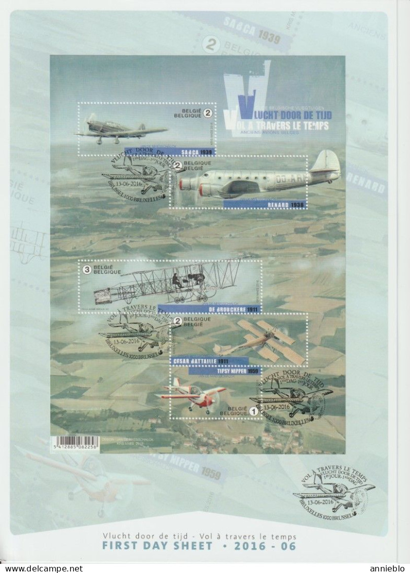 2016 - FDS BL235 - Oude Belgische Vliegtuigen / Anciens Avions Belges - - S+in Clasificación