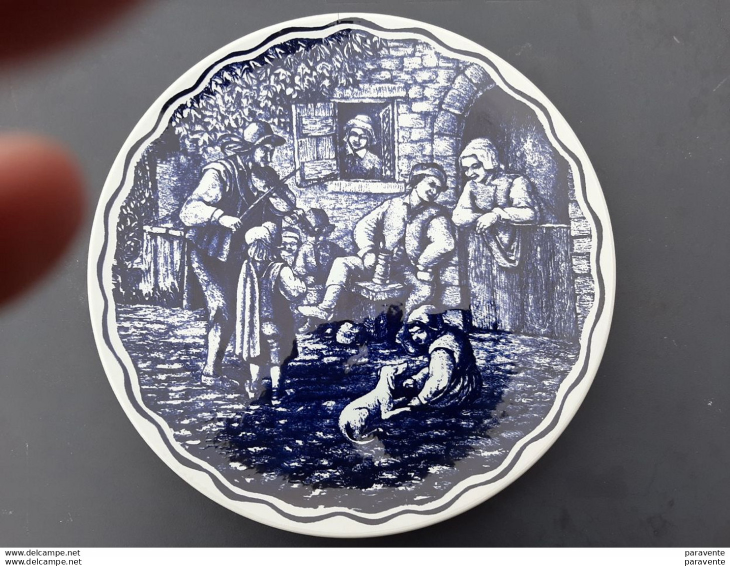 Assiette Le JOUEUR DE VIOLON Bleu De DELFT KOCH - Delft (NLD)