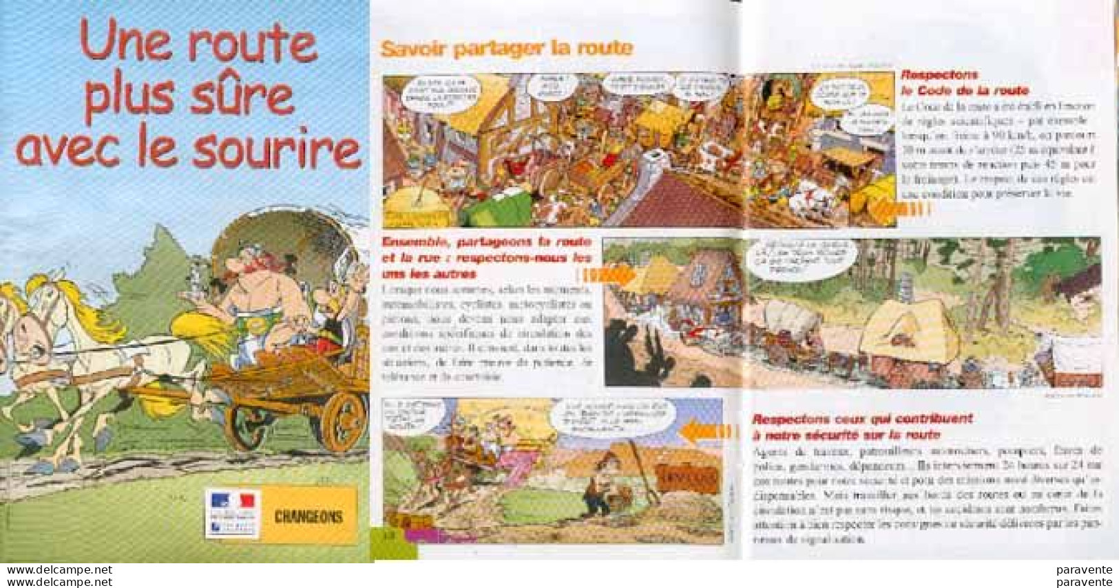 ASTERIX : Brochure UNE ROUTE PLUS SURE - Affiches & Posters