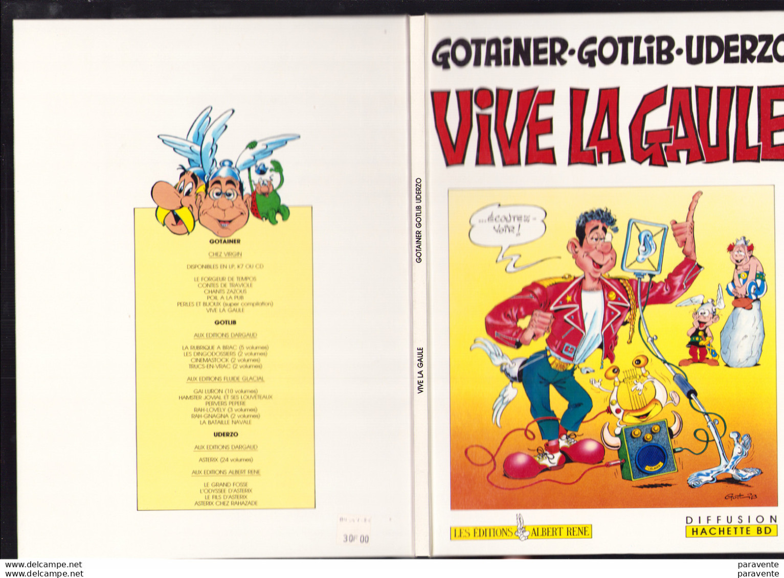 ASTERIX : Album Cartonné Caricature VIVE LA GAULE Editions A&R 1988 - Asterix