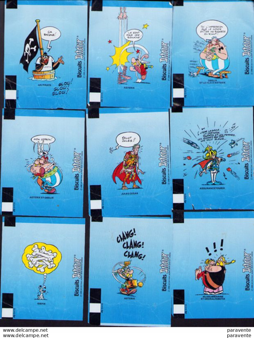 ASTERIX : Lot Des 10 Emballages Biscuit ASTERIX En 1988 - Astérix