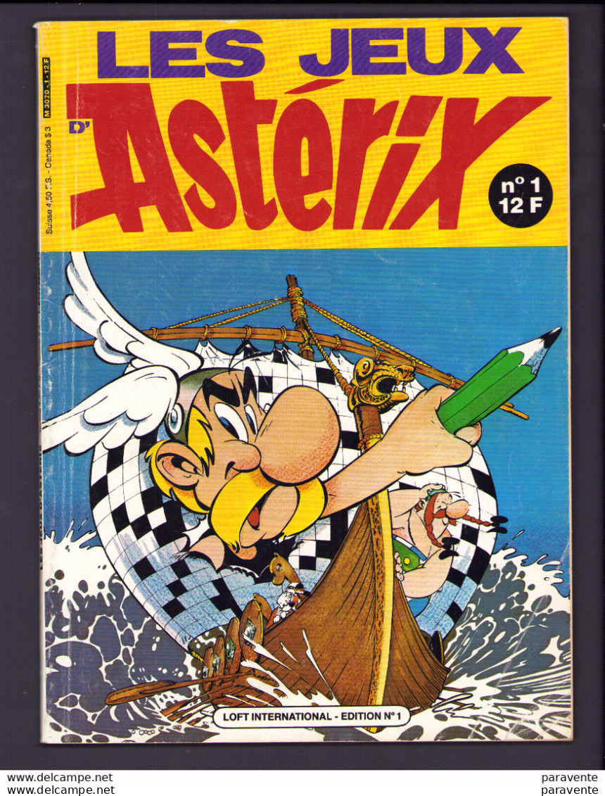 ASTERIX : Livre Jeu Editions LOFT INTERNATIONAL N°1 - Astérix