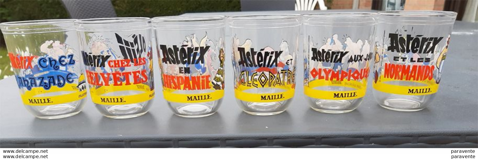 ASTERIX : Serie De 6 VERRES Pour MAILLE En 1999 - Werbeobjekte