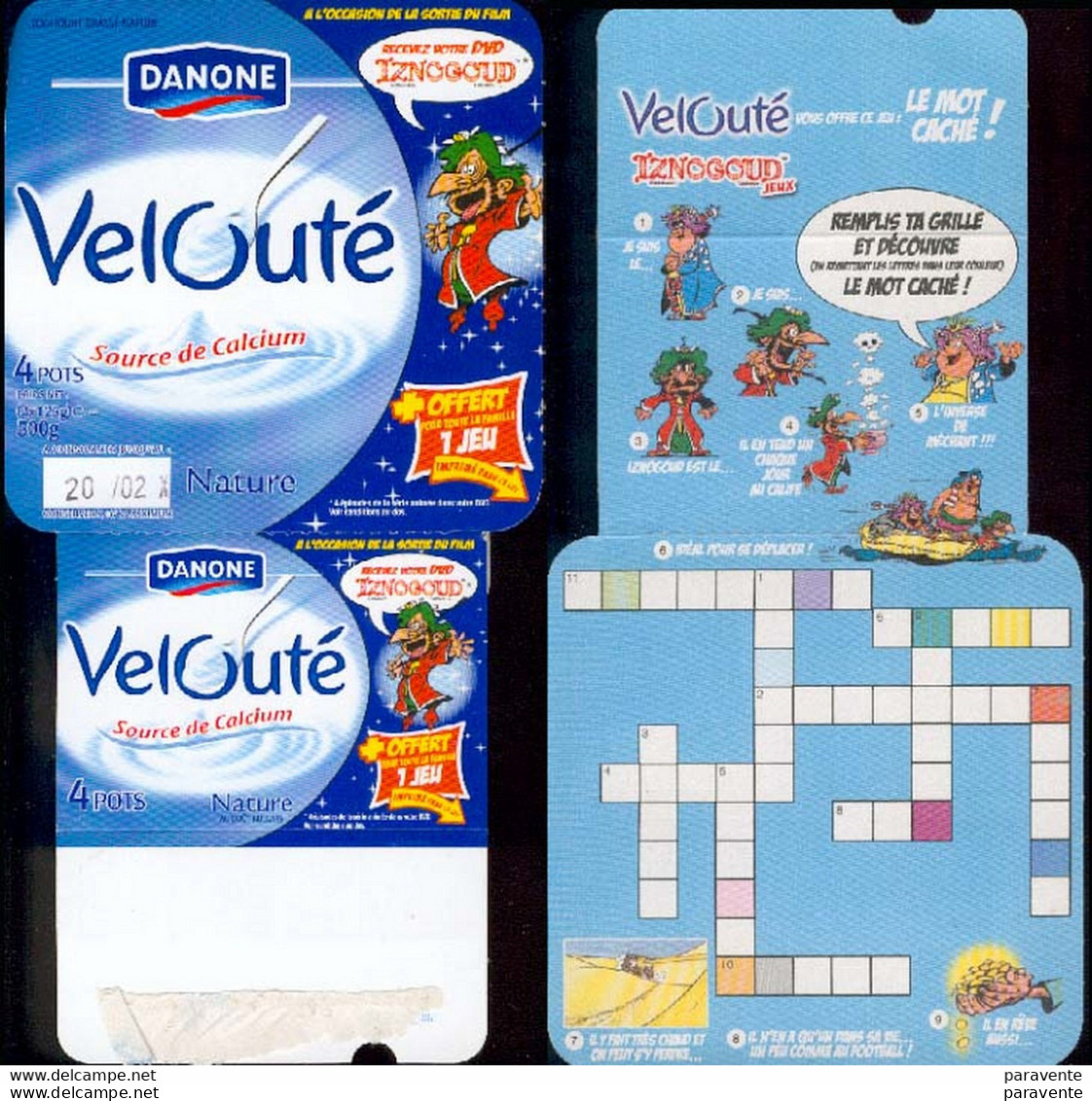 TABARY IZNOGOUD : Emballage DANONE Velouté 4 Pots - Advertisement