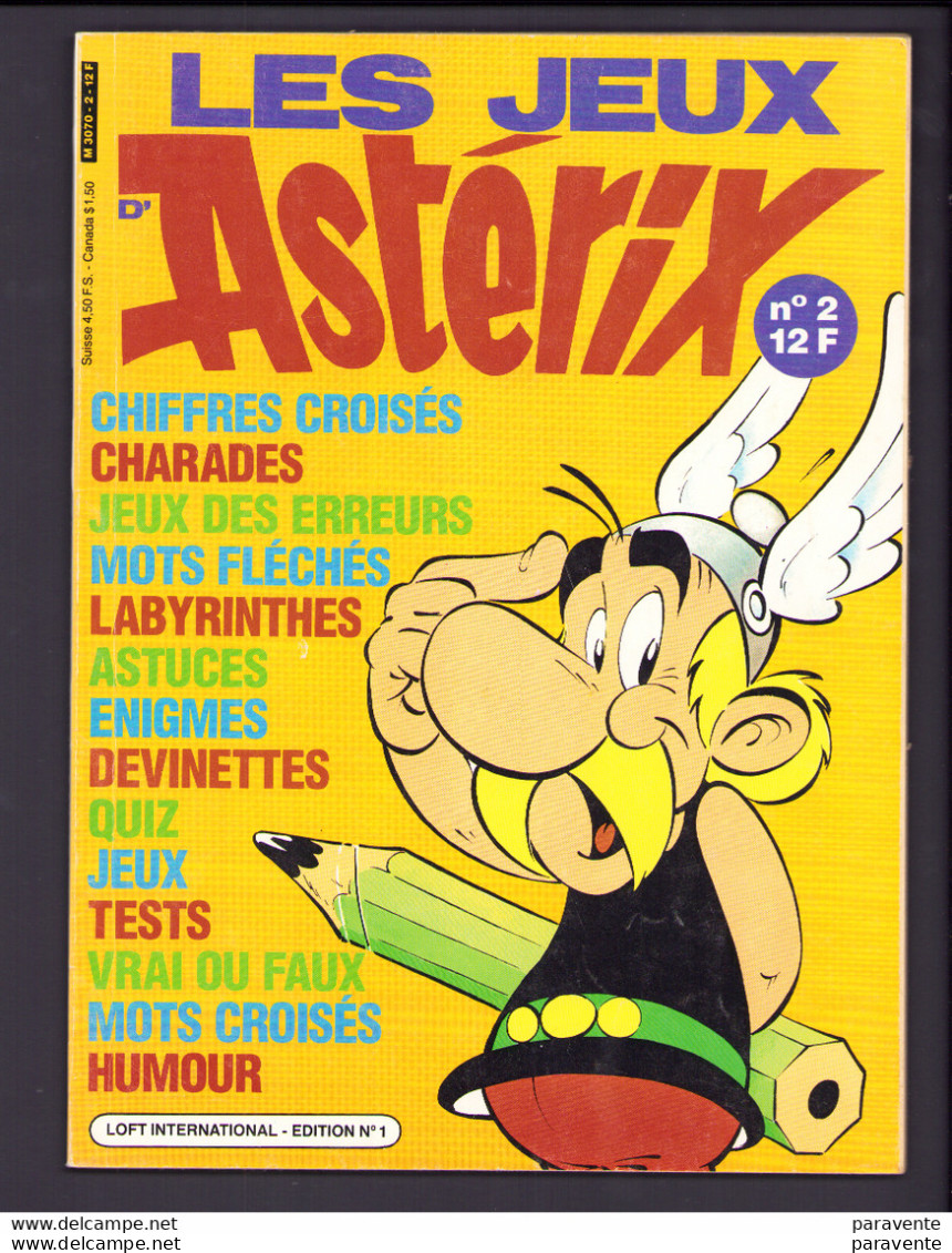 ASTERIX : Livre Jeu Editions LOFT INTERNATIONAL N°2 (lire Description) - Astérix