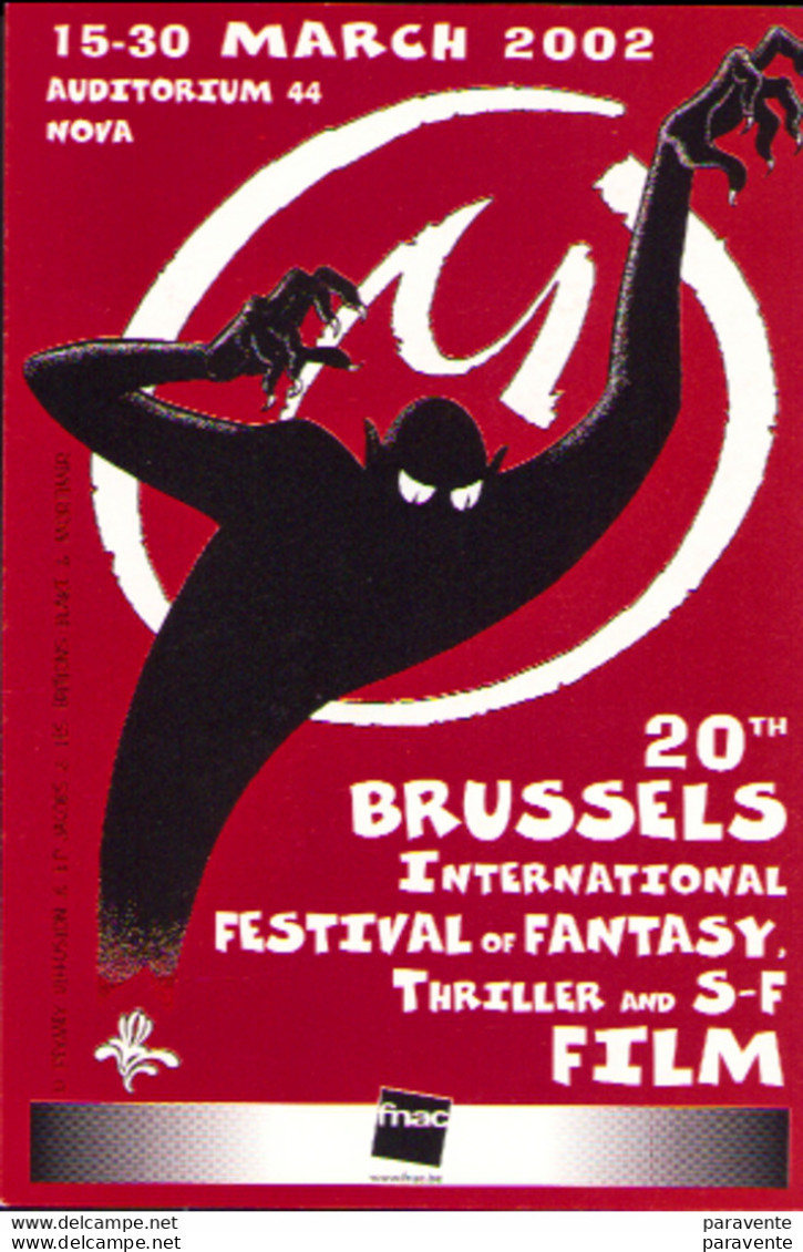 JACOBS : Calendrier Festival International Du Film Fantastique BRUXELLES 2002 - Agende & Calendari
