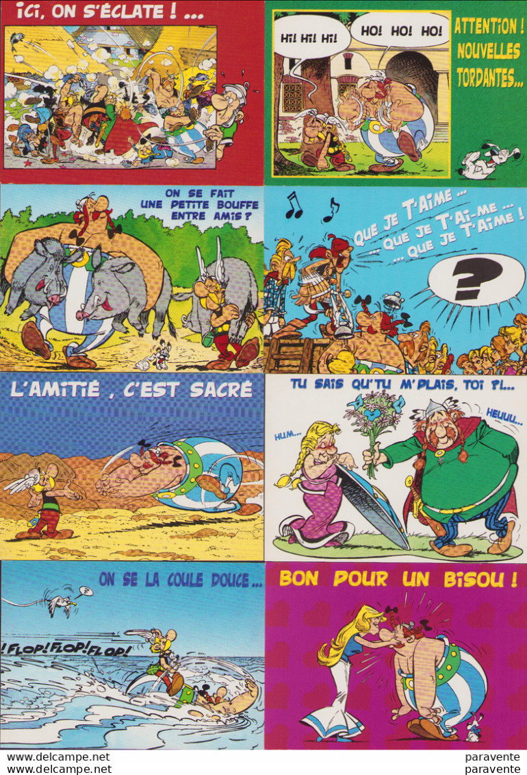 ASTERIX : Lot De 9 Cartes Postales Pour CARTOON COLLECTION 1999 - Postkaarten