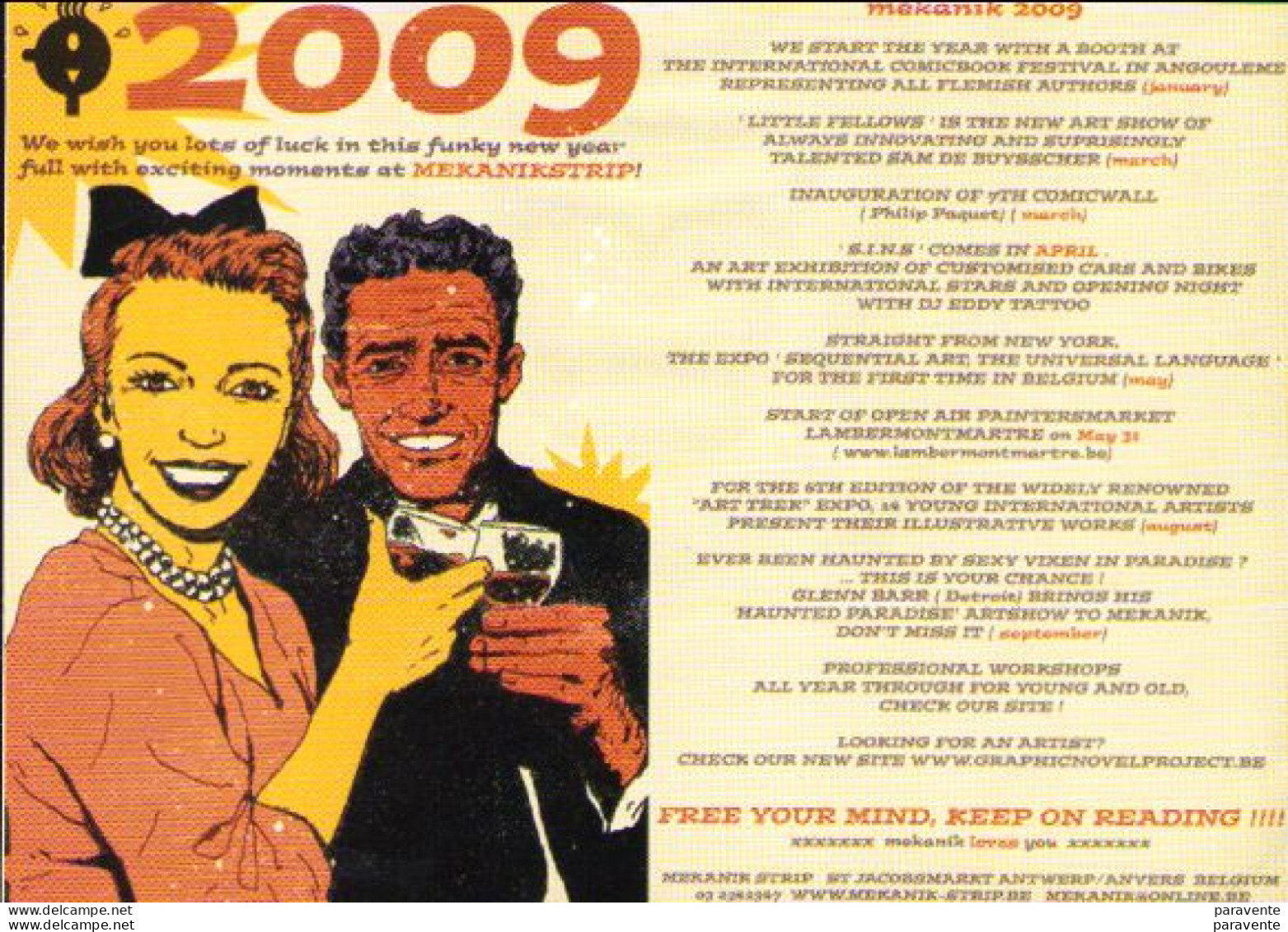 CARTE DE VOEUX 2009 Des Editions MEKANIKSTRIP - Postkaarten