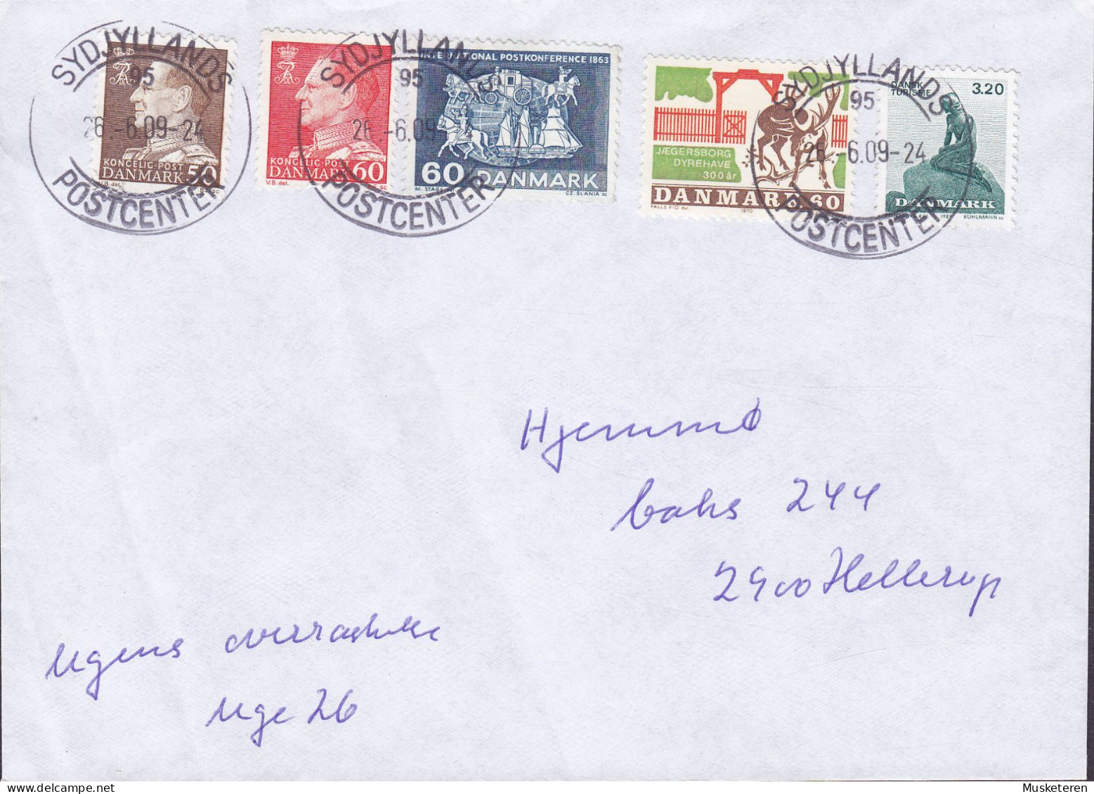 Denmark SYDJYLLANDS POSTCENTER 2009 Cover Brief HELLERUP Incl. (Cz. Slania) Franking - Cartas & Documentos