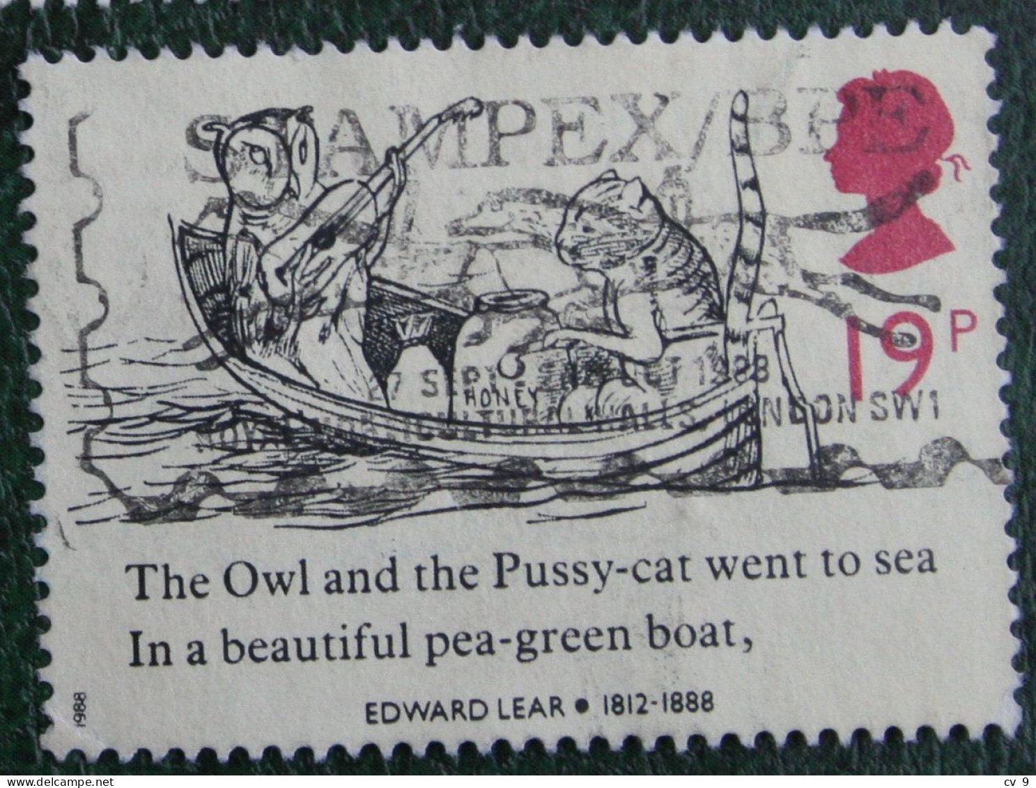 Edward Lear Cartoon Cat Bird Duck Owl (Mi 1170 1173 1988 Used Gebruikt Oblitere ENGLAND GRANDE-BRETAGNE GB GREAT BRITAIN - Used Stamps