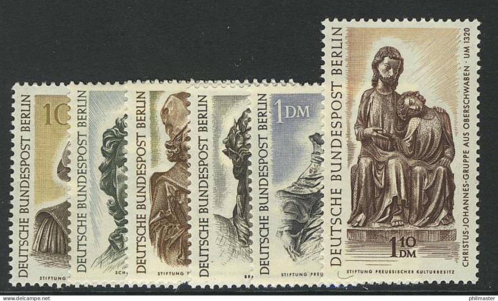 303-308 Berliner Kunstschätze 1967, Satz ** Postfrisch - Neufs