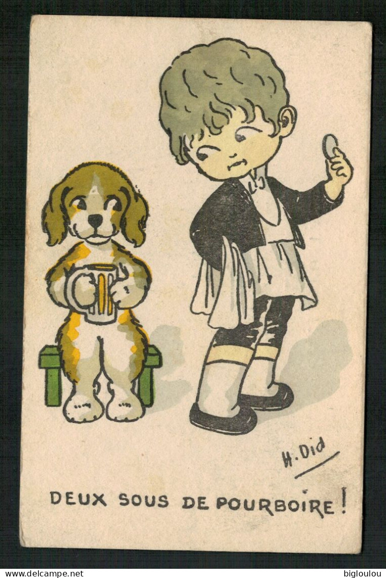 Illustration H.Did -  Chien - Avec  Enfant - Chiens