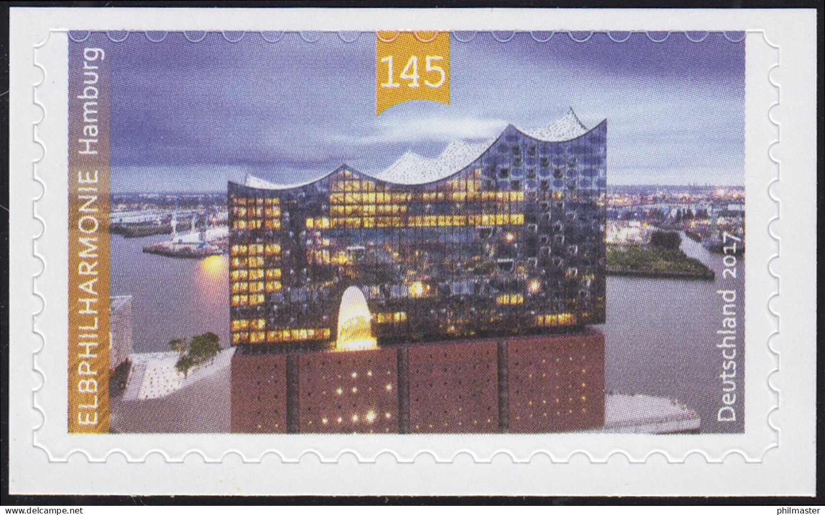 3286 Elbphilharmonie Selbstklebend NEUTRALE Folie, 10 Einzelmarken, Alle ** - Nuevos