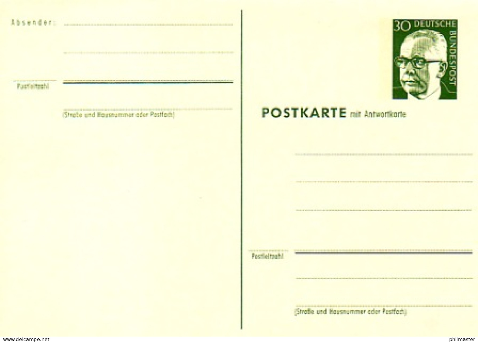 P 106 Heinemann 30/30 Pf Punktzeilen ** Wie Verausgabt - Postkarten - Ungebraucht