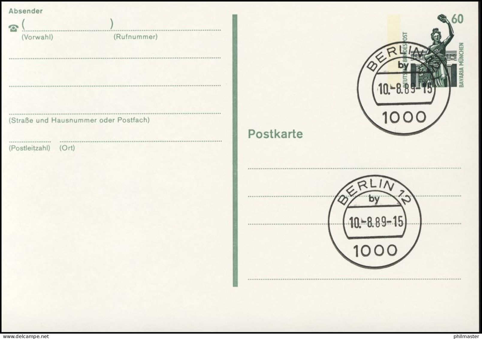 P 140 SWK 60 Pf - Ohne Leitvermerke VS-O Berlin - Postcards - Mint