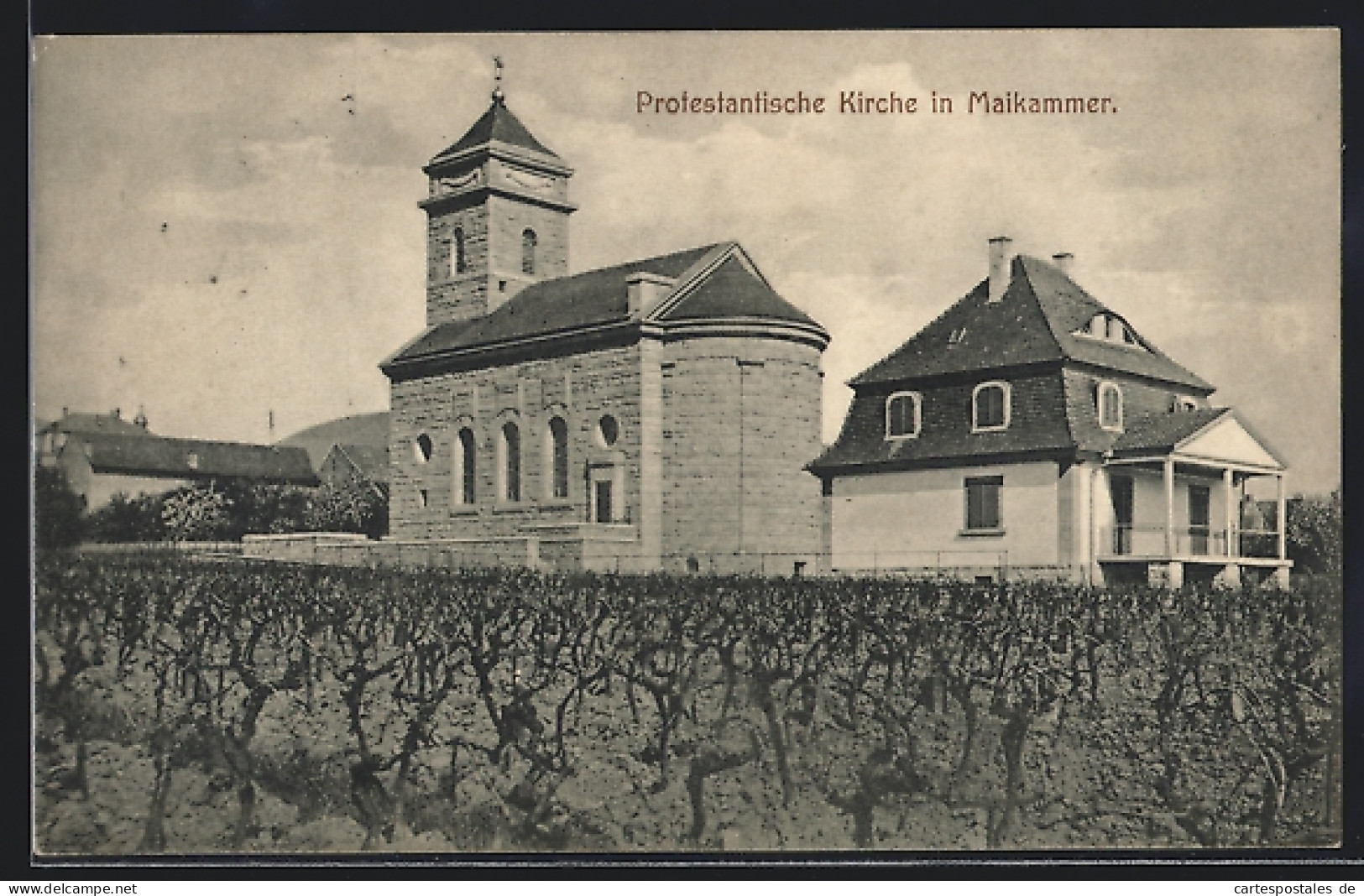 AK Maikammer, Protestantische Kirche Mit Pfarrhaus  - Autres & Non Classés