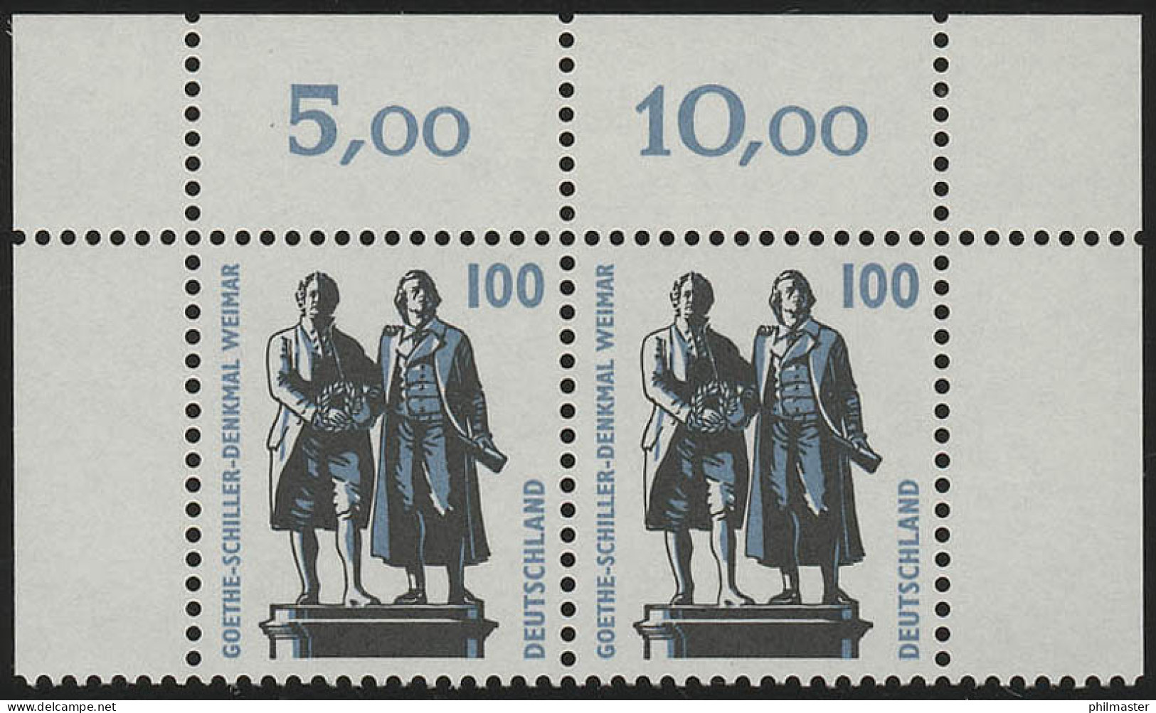 1934 SWK 100 Pf Paar OR ** Postfrisch - Neufs