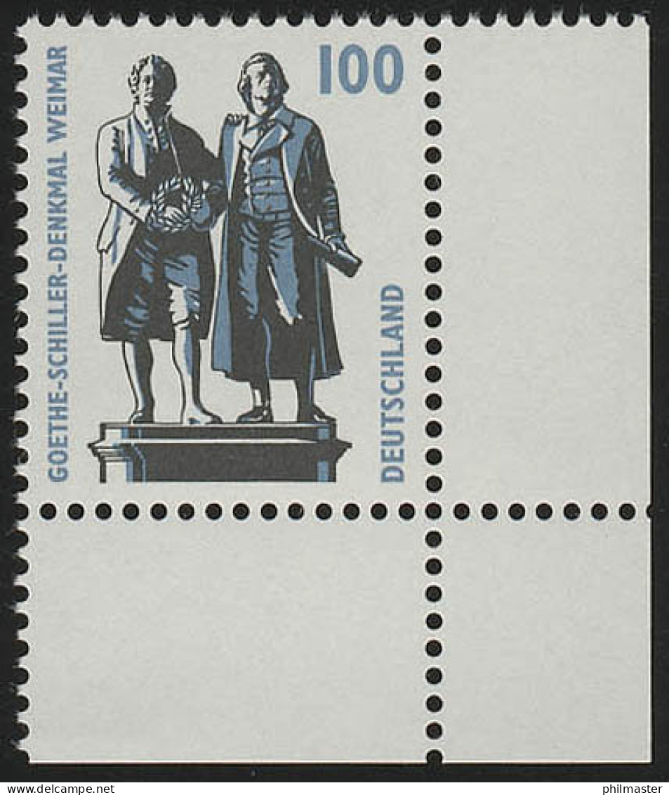 1934 SWK 100 Pf Ecke Ur ** Postfrisch - Neufs
