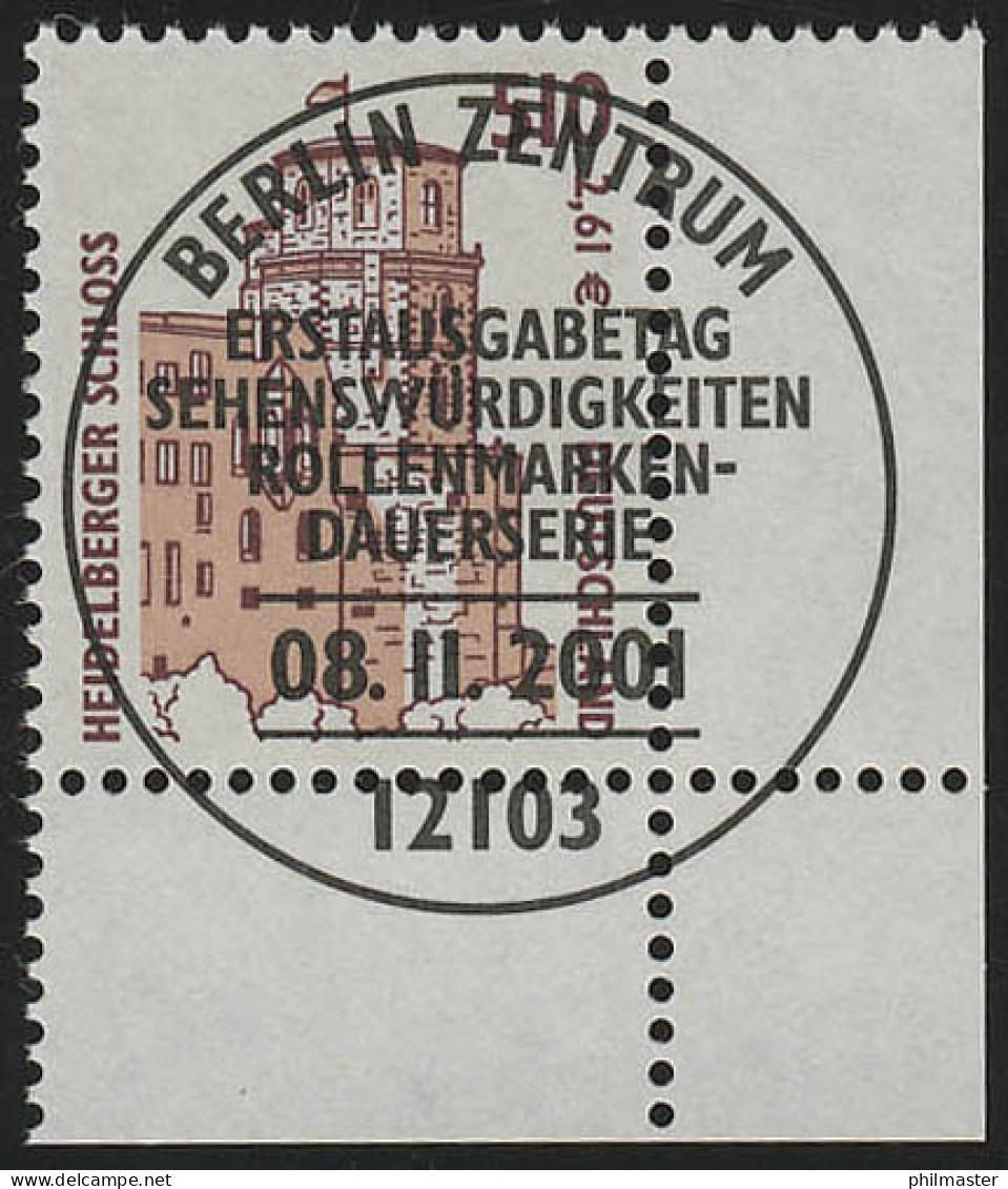 2225 SWK 510 Pf/2,61 Euro Ecke Ur ESST Berlin - Used Stamps