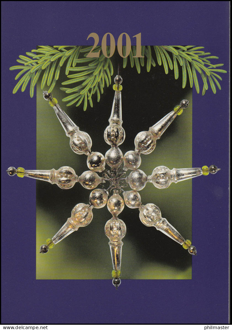 1776 Weihnachten 2001 Im Viererblock, PTT-Grußkarte Zum Jahreswechsel - Cartes-Maximum (CM)