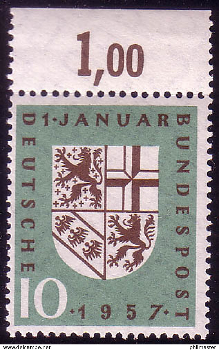 249 Eingliederung Saarland ** Oberrand - Unused Stamps