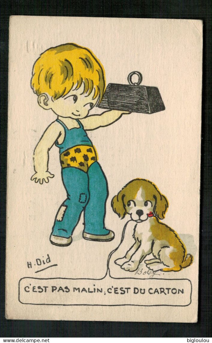 Illustration H.Did -  Chien - Avec  Enfant - Chiens