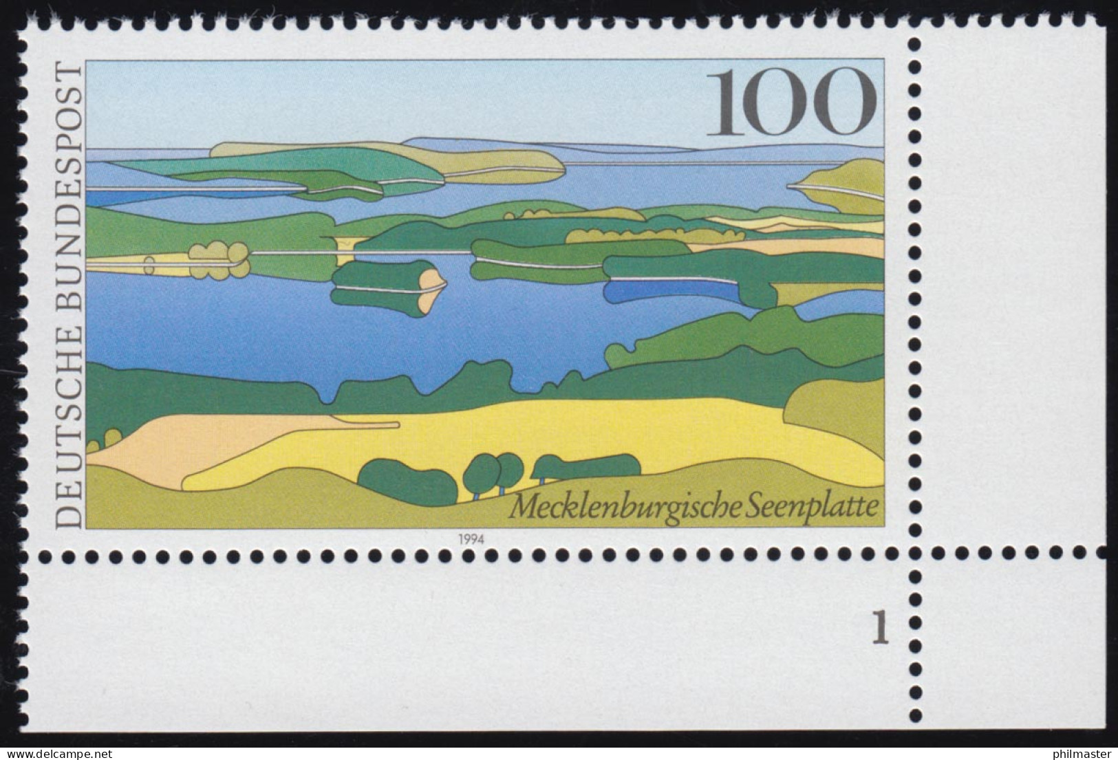 1745 Mecklenburgische Seenplatte Müritz ** FN1 - Unused Stamps